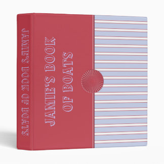 Red & Blue Striped Binder  (1")