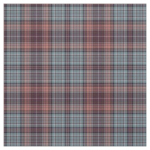 Red Blue Tartan Plaid Fabric