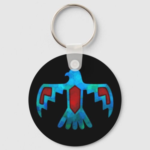 Red  Blue Thunderbird Keychain