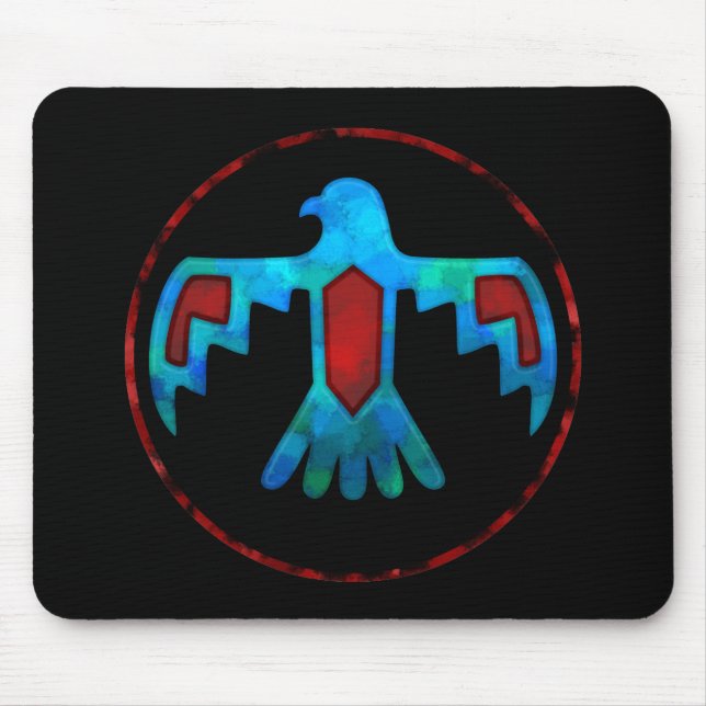 Red & Blue Thunderbird Mousepad (Front)