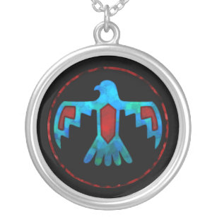 Red & Blue Thunderbird Necklace
