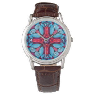 Red & Blue Vintage Kaleidoscope Watch