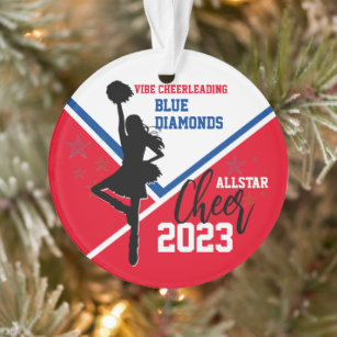Red Blue White Cheerleading Acrylic Ornament