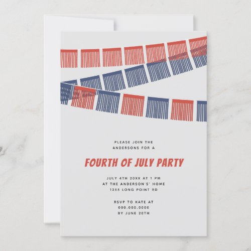 Red Blue & White Party Fringe 4th of July Modern  Invitation - Red Blue & White Party Fringe 4th of July Modern Invitation 
Message me for any needed adjustment