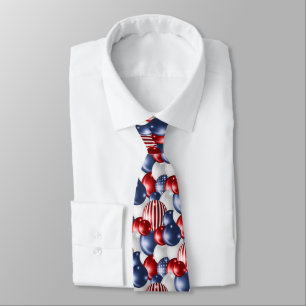 RED BLUE WHITE PATRIOTIC TIE