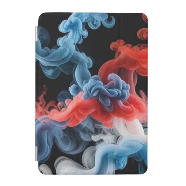 Red Blue White Smoke Swirl – iPad Smart Cover (Front)