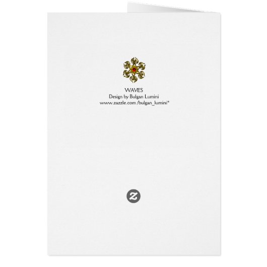 RED BLUE WHITE WAVES, ABSTRACT SWIRLS Japanese (Back)