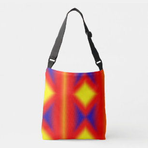 Red blue yellow abstract colorful custom add your  crossbody bag