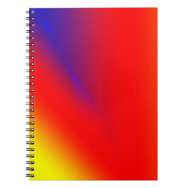 Red blue yellow abstract colorful custom add your  notebook (Front)