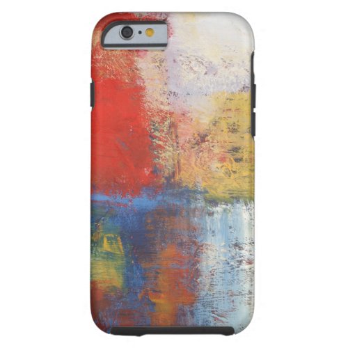 Red Blue Yellow Abstract Expressionist Artwork Tough iPhone 6 Case