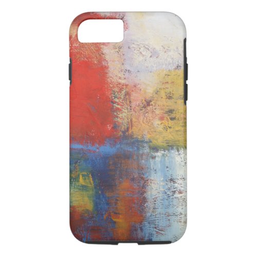 Red Blue Yellow Abstract Expressionist Artwork iPhone 87 Case
