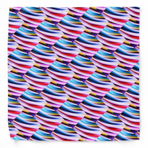 Red Blue Yellow Black Abstract Pattern Bandana