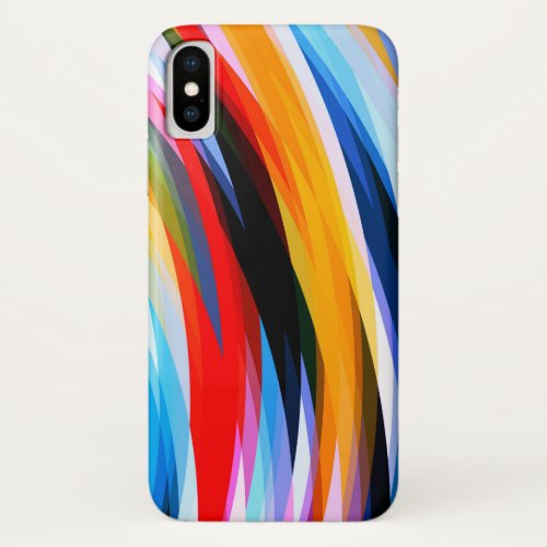 Red Blue Yellow Black iPhone X Case