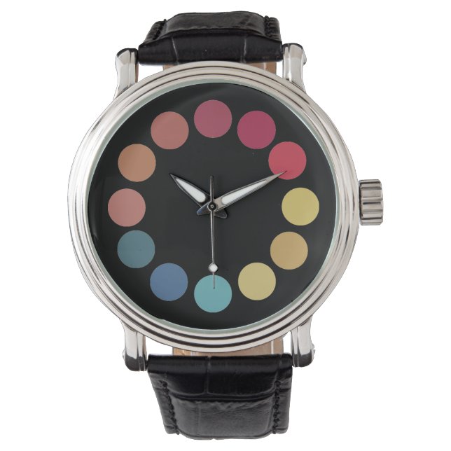 RED BLUE YELLOW COLOR WHEEL WATCH (Front)