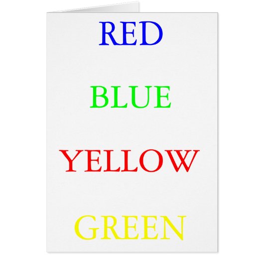 Red Blue Yellow Green Cards (Front)