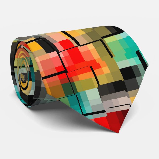 Red Blue Yellow Neck Tie (Rolled)