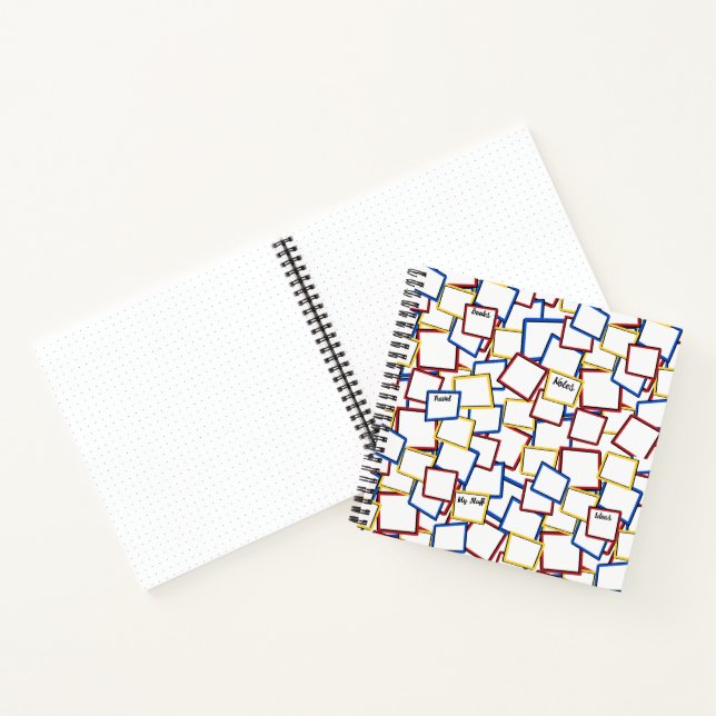 Red Blue Yellow Notes Bullet Journal (Inside)