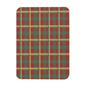 Red Blue Yellow Plaid Magnet by Visages at Zazzle