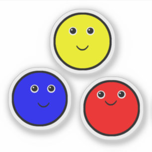 Red, Blue, Yellow Primary Colors Sticker