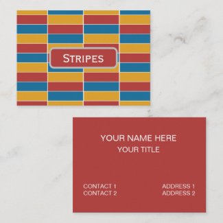 Red Blue Yellow Stripes Business Card