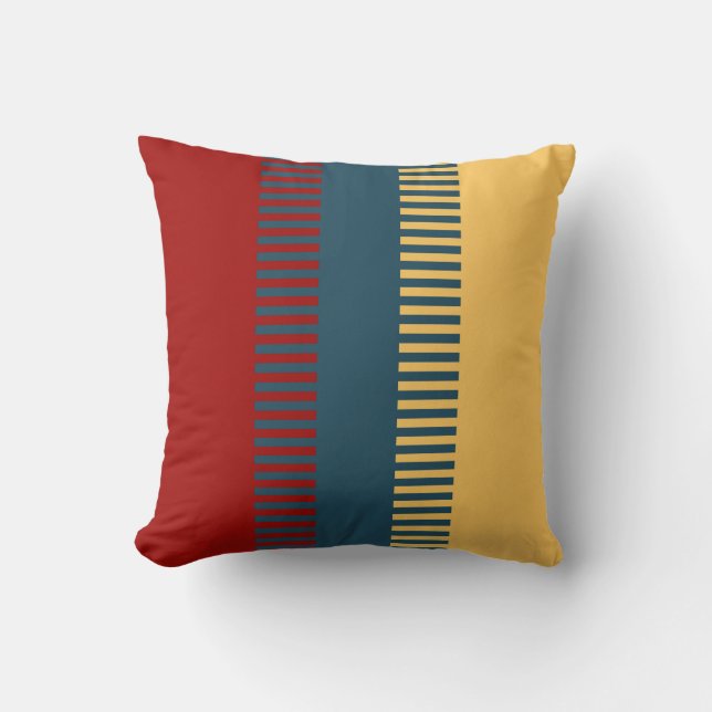 Red Blue Yellow  Throw Pillow (Front)