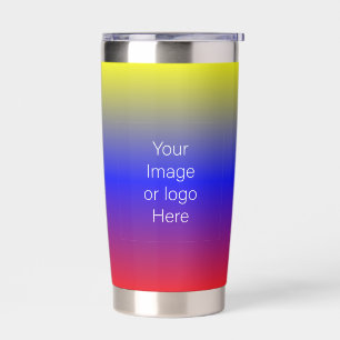 Red Blue Yellow Traveler Gradient Personalize Insulated Tumbler