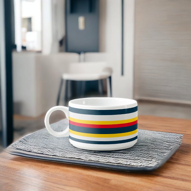 Red Blue Yellow Uniform Stripes Bowl (Chili Bowl)