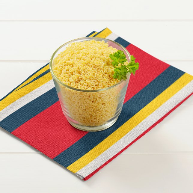 Red Blue Yellow Uniform Stripes Cloth Placemat (table placemat)