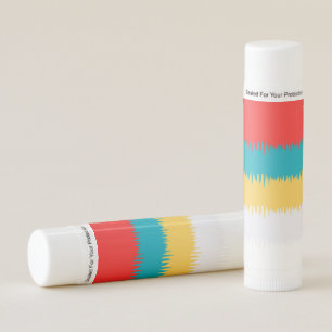 Red Blue Yellow White Gray Abstract Unique Pattern Lip Balm
