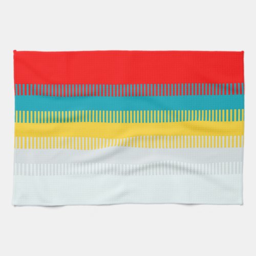 Red Blue Yellow White Gray Abstract Unique Pattern Towel