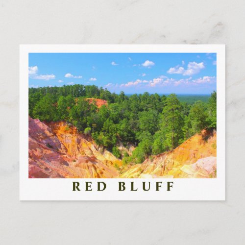 Red Bluff Landscape Overview _ Mississippi scenics Postcard