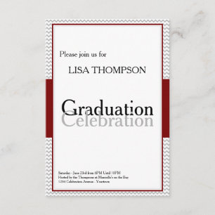 Red Board Graduation Celebration Invitation Card