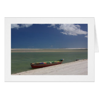 Red Boat and Blue Sky Card