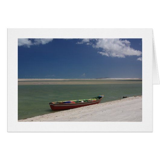 Red Boat and Blue Sky Card (Front Horizontal)