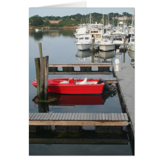 Red boat at Gloucester Cards (Front)