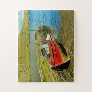 Red Boat in Lowtide Jigsaw Puzzle
