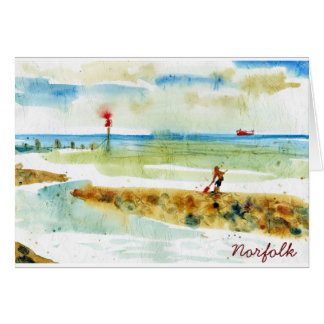 Red Boat in Mundesley, Norfolk Cards