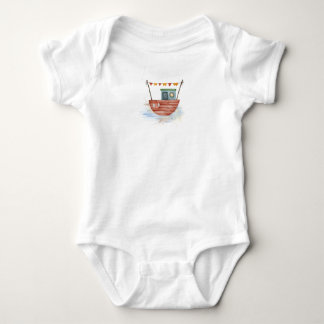 Red Boat on Ocean T-Shirt Baby Bodysuit