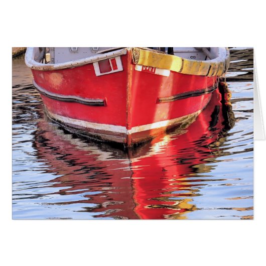 Red Boat Reflections Cards (Front Horizontal)