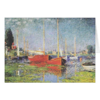 Red Boats at Argenteuil Cards