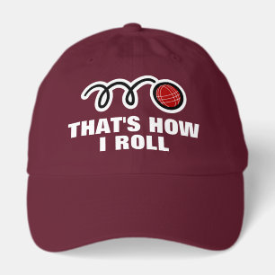Red bocce ball hat for bocci lovers