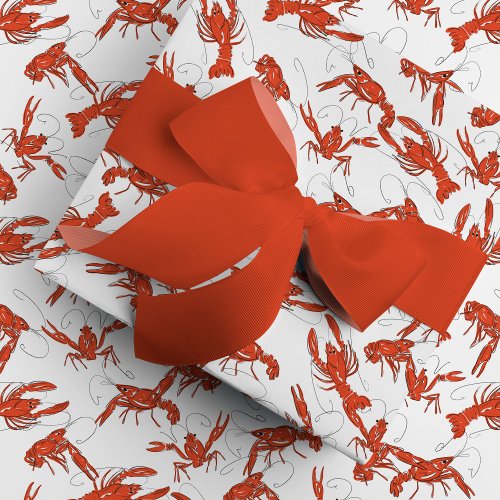 Red Boiled Crawfish Wrapping Paper