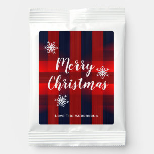 Red Bokeh Buffalo Christmas Personalised Hot Chocolate Drink Mix