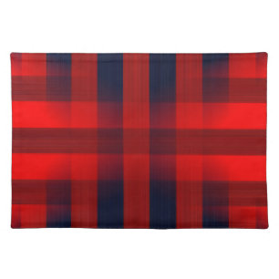 Red Bokeh Buffalo Plaid Cloth Placemat