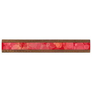 Red Bokeh Circles Glitter Ruler