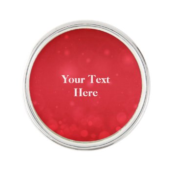 Red Bokeh Design  Lapel Pin Template by Virginia5050 at Zazzle