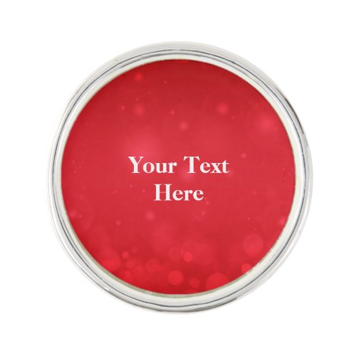 Red Bokeh Design Lapel Pin Template