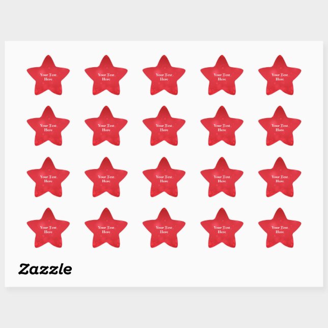 Red Bokeh Design, Lapel Pin Template Star Sticker (Sheet)
