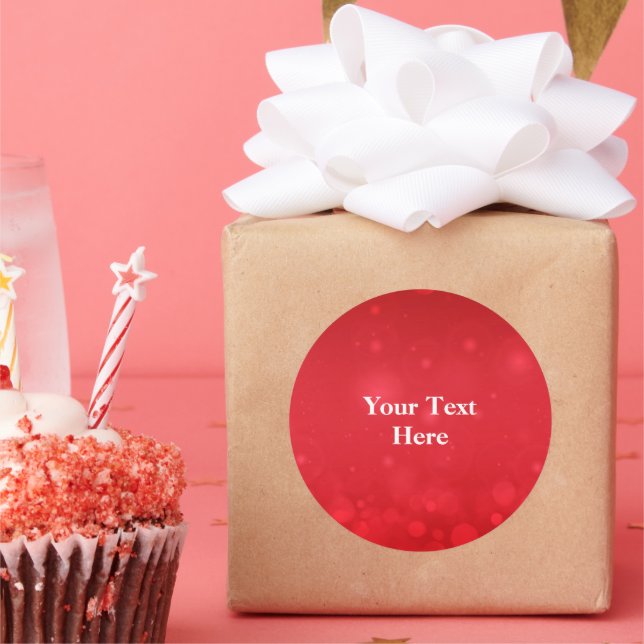 Red Bokeh Design, sticker template (Party)
