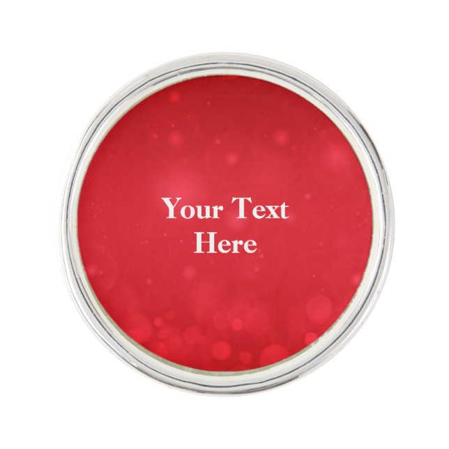 Red Bokeh Design Template Lapel Pin (Front)